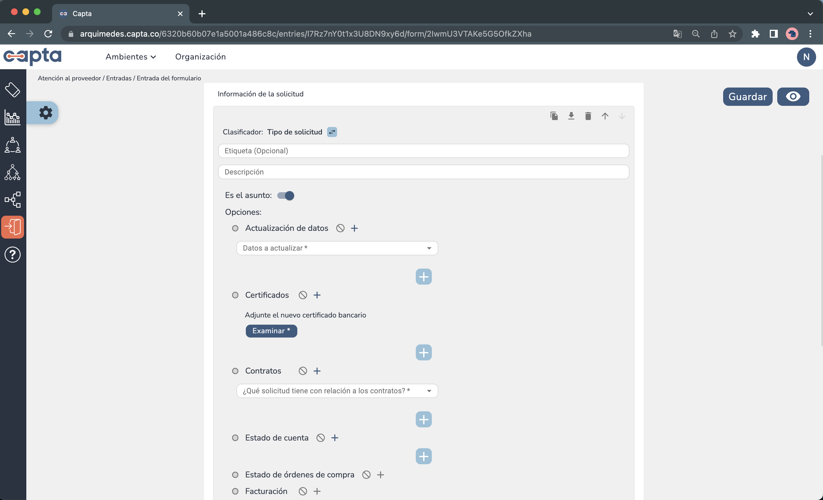Imgen editor formulario
