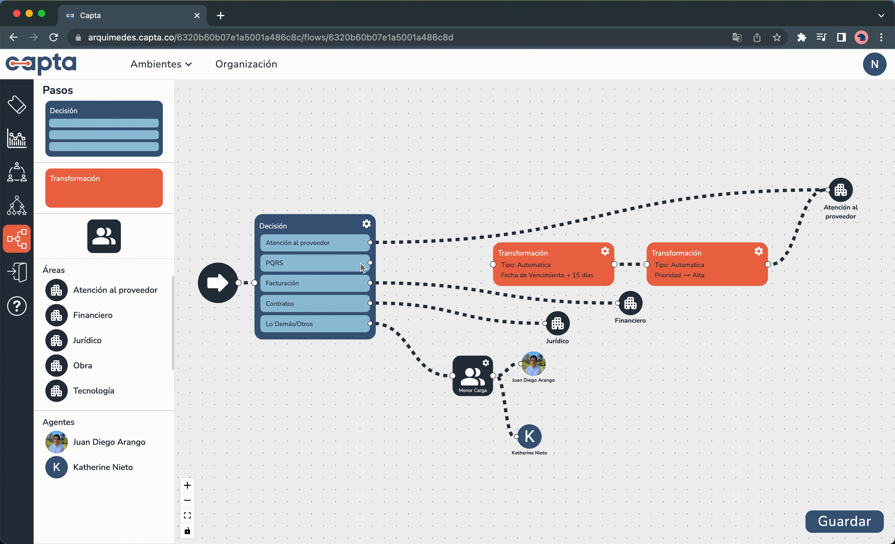 Imagen de configuración flujo