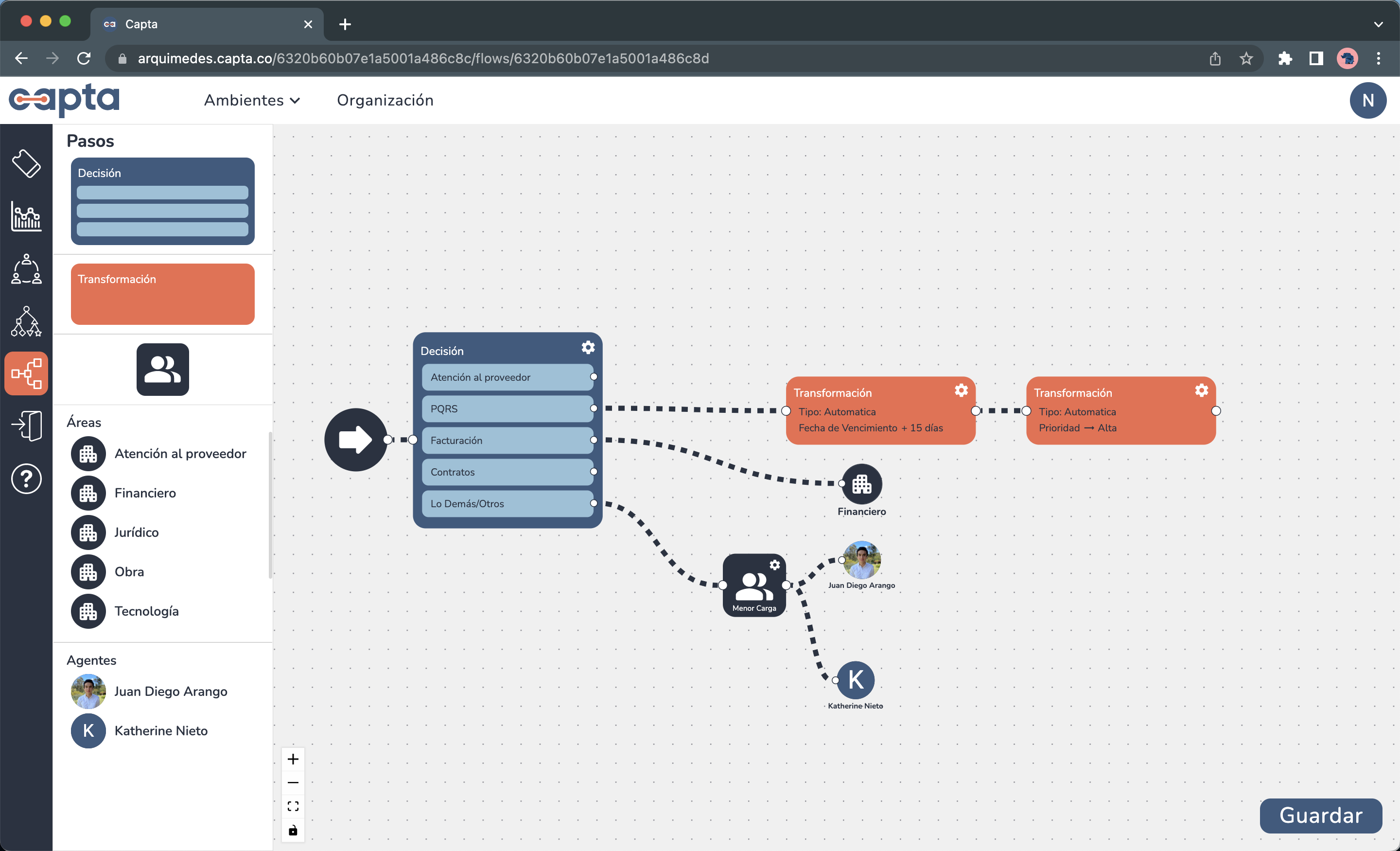 Imagen de configuración flujo