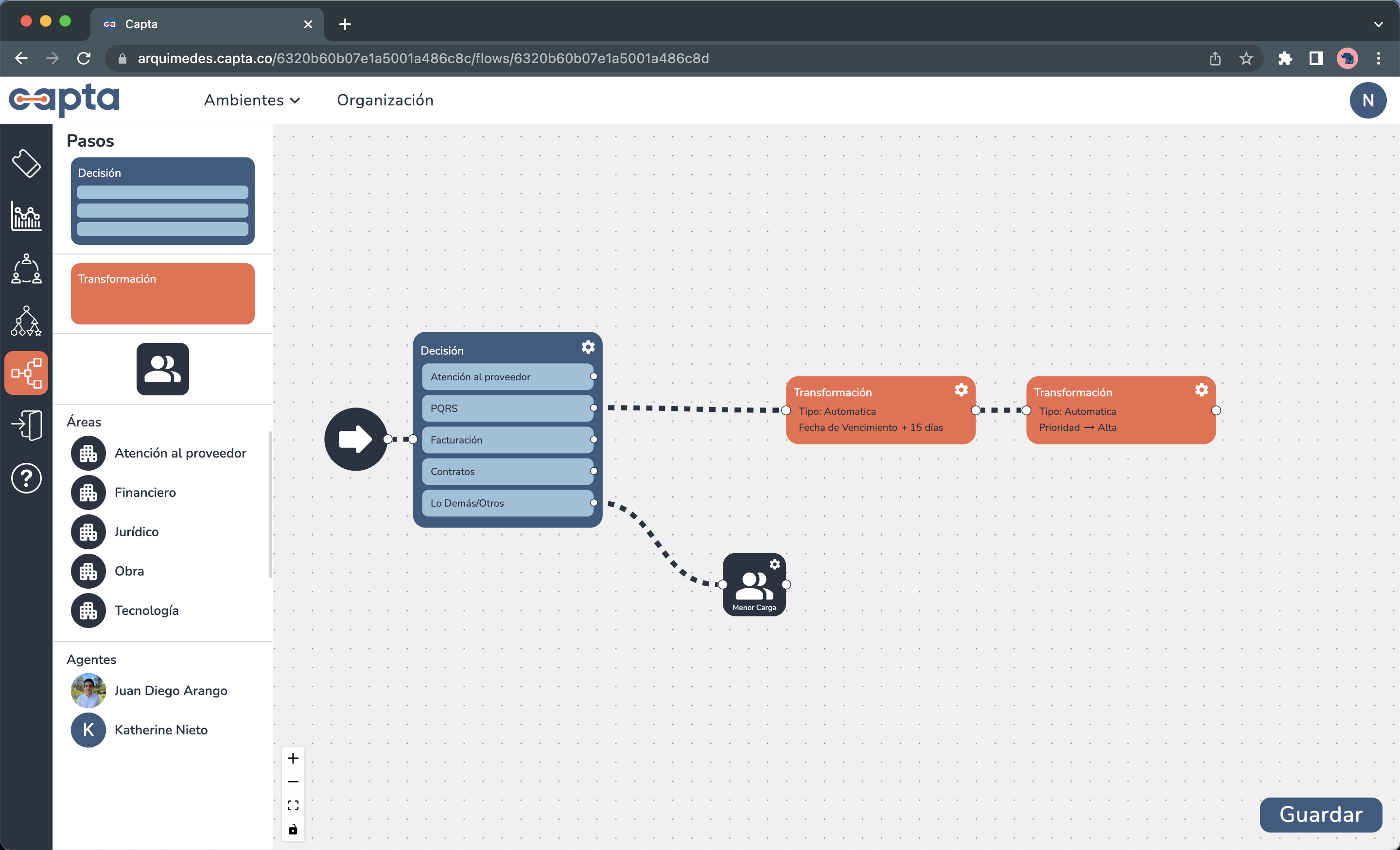 Imagen de configuración flujo